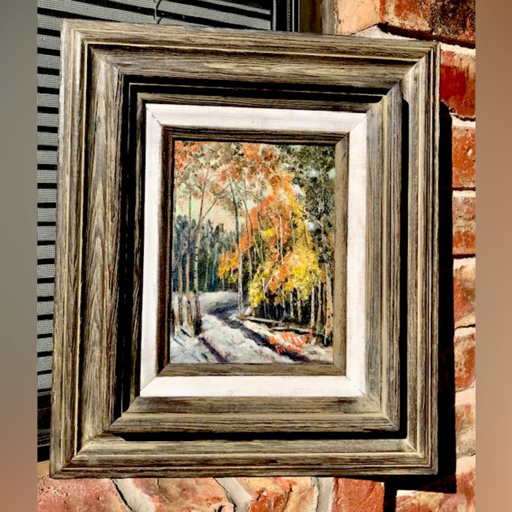Vintage painting of fall scenery